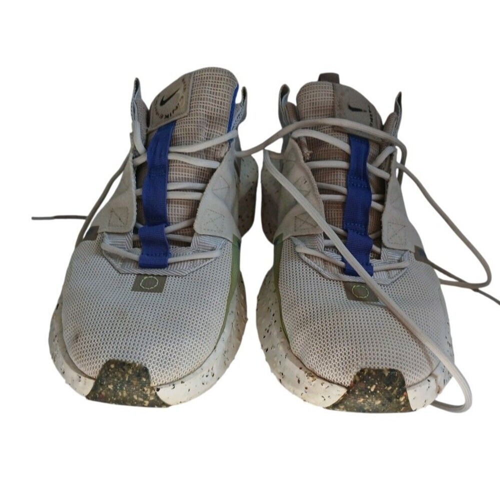 Nike Men’s Running Shoes White Blue Athletic Sneakers Size 10 Pre-Owned